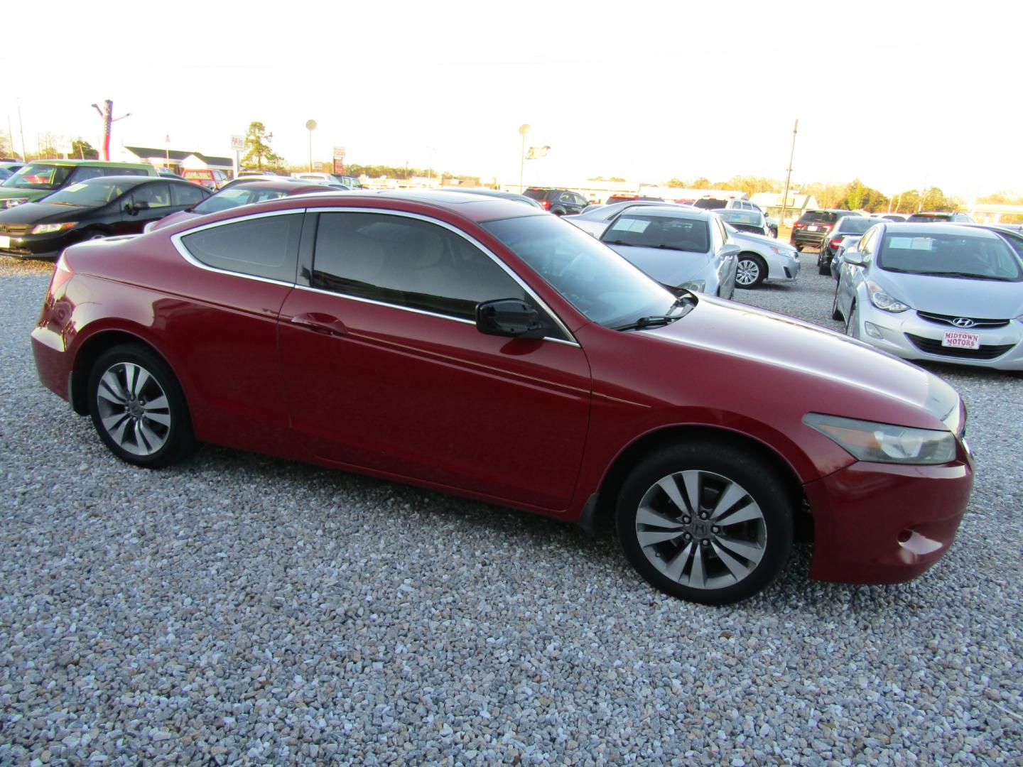 2010 Red /TAN Honda Accord EX Coupe AT (1HGCS1B71AA) with an 2.4L L4 DOHC 16V engine, Automatic transmission, located at 15016 S Hwy 231, Midland City, AL, 36350, (334) 983-3001, 31.306210, -85.495277 - Photo#0